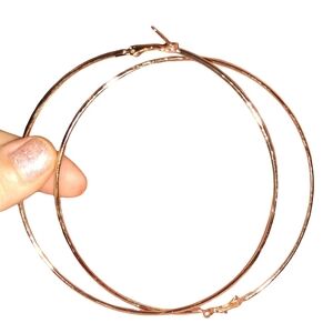 Huge 4 Inch Gold Hoops Extra Large Round Hoop Earrings Big Oversized XL New